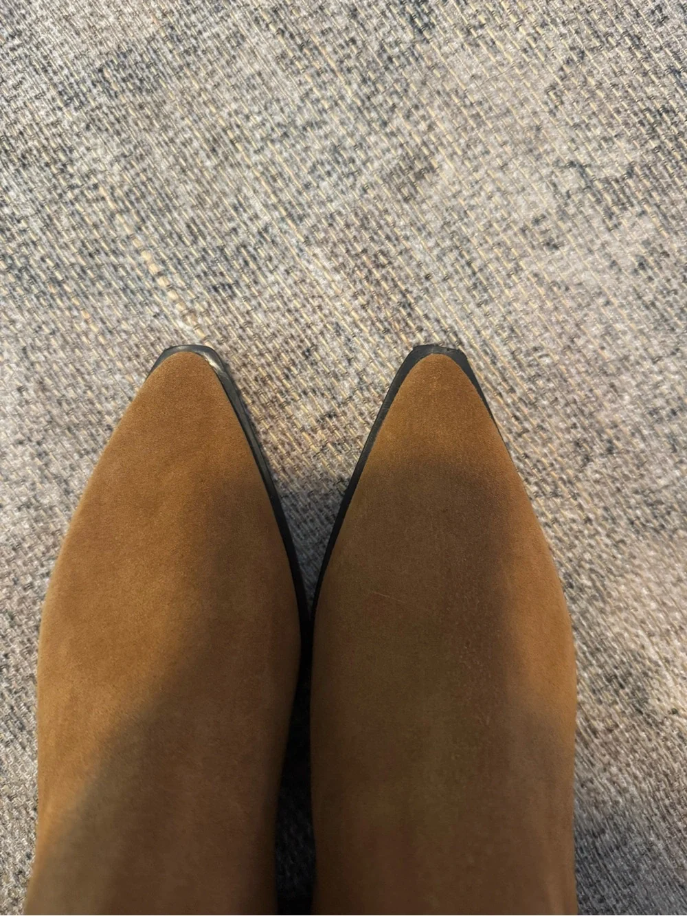 MARC FISHER LTD Yarita Pointed Toe Boot Womens Sz 6.5 Camel Brown Suede NEW